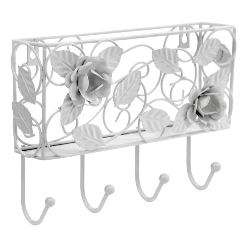 Grace Mitchell Rosa Matte White Mail & Key Wall Rack 3 Grace Mitchell Rosa Matte White Mail & Key Wall Rack