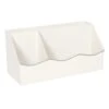 Grace Mitchell White With Silver Edges Desktop Organizer -Cleaning Essentials Sales grace mitchell white with silver edges desktop organizer