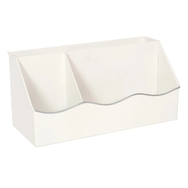 Grace Mitchell White With Silver Edges Desktop Organizer 3 Grace Mitchell White With Silver Edges Desktop Organizer