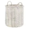 Grace Mitchell Whitewashed Round Willow Basket, Small -Cleaning Essentials Sales grace mitchell whitewashed round willow basket small
