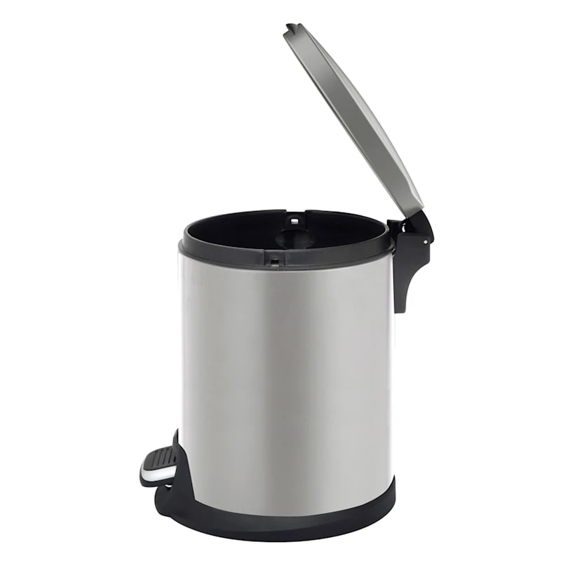 Grey Round Pedal Bin, 5L 6 Grey Round Pedal Bin, 5L - Image 4