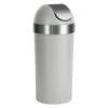 Grey Stainless Steel Venti Trash Can, 16.5gal -Cleaning Essentials Sales grey stainless steel venti trash can 16.5gal