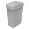 Grey Storage Rectangle Slim Swing Lid Trash Bin, 50l -Cleaning Essentials Sales grey storage rectangle slim swing lid trash bin 50l