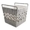 Grey Tapered Rope Laundry Hamper, Medium -Cleaning Essentials Sales grey tapered rope laundry hamper medium