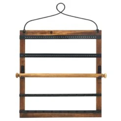 Hanging Wooden Jewelry Organizer, 16x22