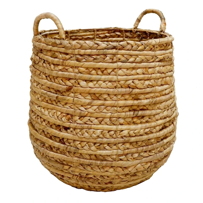 Honeybloom Natural Water Hyacinth Storage Basket, Large 3 Honeybloom Natural Water Hyacinth Storage Basket, Large