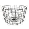 Honeybloom Tapered Dark Grey Metal Basket, Small -Cleaning Essentials Sales honeybloom tapered dark grey metal basket small