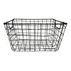 Honeybloom Tapered Dark Grey Metal Storage Basket, Medium -Cleaning Essentials Sales honeybloom tapered dark grey metal storage basket medium