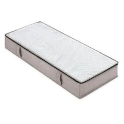 Jumbo Underbed Storage Bag, Black Herringbone