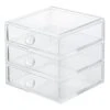 Laila Ali 3-Drawer Clear Modern Organizer -Cleaning Essentials Sales laila ali 3 drawer clear modern organizer