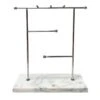 Laila Ali Chrome Jewelry Holder With Marbled Base, 10.5" -Cleaning Essentials Sales laila ali chrome jewelry holder with marbled base 10.5