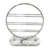 Laila Ali Chrome Jewelry Holder With Marbled Base, 8.5" 2 Laila Ali Chrome Jewelry Holder With Marbled Base, 8.5" -Cleaning Essentials Sales laila ali chrome jewelry holder with marbled base 8.5