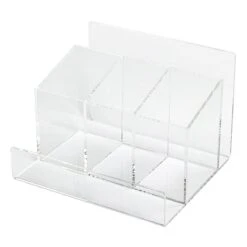 Laila Ali Clear Modern Desktop Divider Organizer