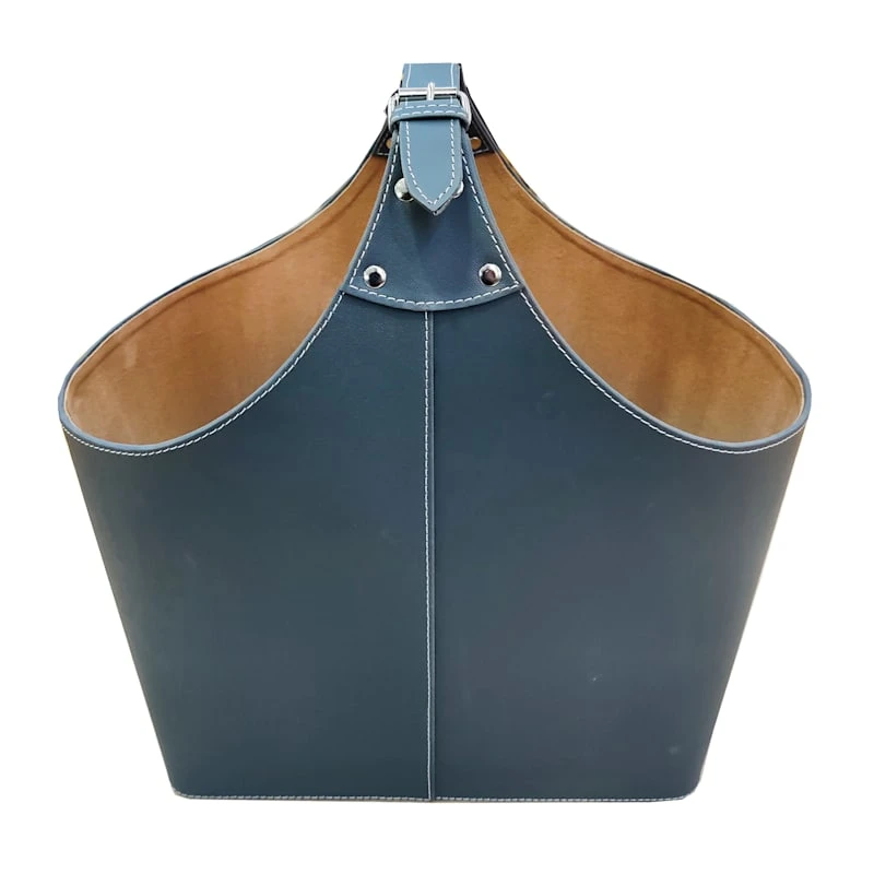 Laila Ali Grey Faux Leather Magazine Storage Bin, Medium 3 Laila Ali Grey Faux Leather Magazine Storage Bin, Medium