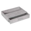 Laila Ali Grey Suede Tray With Drawer -Cleaning Essentials Sales laila ali grey suede tray with drawer