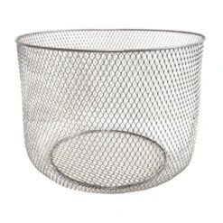 Laila Ali Round Metal Mesh Storage Basket, Medium