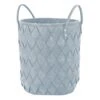 Laila Ali Round Woven Blue Felt Laundry Hamper -Cleaning Essentials Sales laila ali round woven blue felt laundry hamper