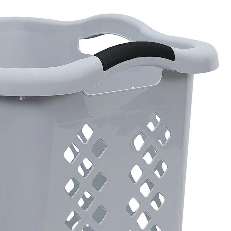 Laundry Hamper Basket, Grey 4 Laundry Hamper Basket, Grey - Image 2