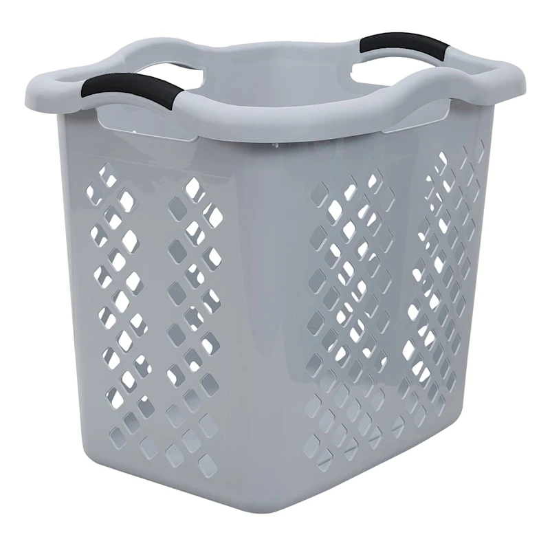 Laundry Hamper Basket, Grey 3 Laundry Hamper Basket, Grey