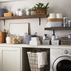 Light Grey Wooden Pallet Crate, Medium -Cleaning Essentials Sales light grey wooden pallet crate medium 3