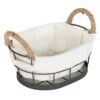 Lined Oval Storage Basket, Extra Small -Cleaning Essentials Sales lined oval storage basket extra small