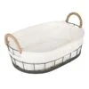 Lined Oval Storage Basket, Medium -Cleaning Essentials Sales lined oval storage basket medium