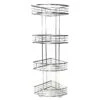 Manhattan 4-Tier Corner Storage Stand, Chrome -Cleaning Essentials Sales manhattan 4 tier corner storage stand chrome
