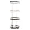 Manhattan 4-Tier Corner Storage Stand, Matte Black
