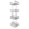 Manhattan 4-Tier Square Storage Stand, Chrome -Cleaning Essentials Sales manhattan 4 tier square storage stand chrome
