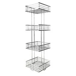 Manhattan 4-Tier Square Storage Stand, Chrome