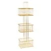 Manhattan 4-Tier Square Storage Stand, Glazed Gold 2 Manhattan 4-Tier Square Storage Stand, Glazed Gold -Cleaning Essentials Sales manhattan 4 tier square storage stand glazed gold