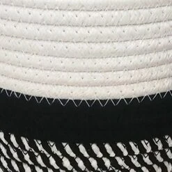 Marly Black Striped Round Storage Basket, Medium 5 Marly Black Striped Round Storage Basket, Medium -Cleaning Essentials Sales marly black striped round storage basket medium 1