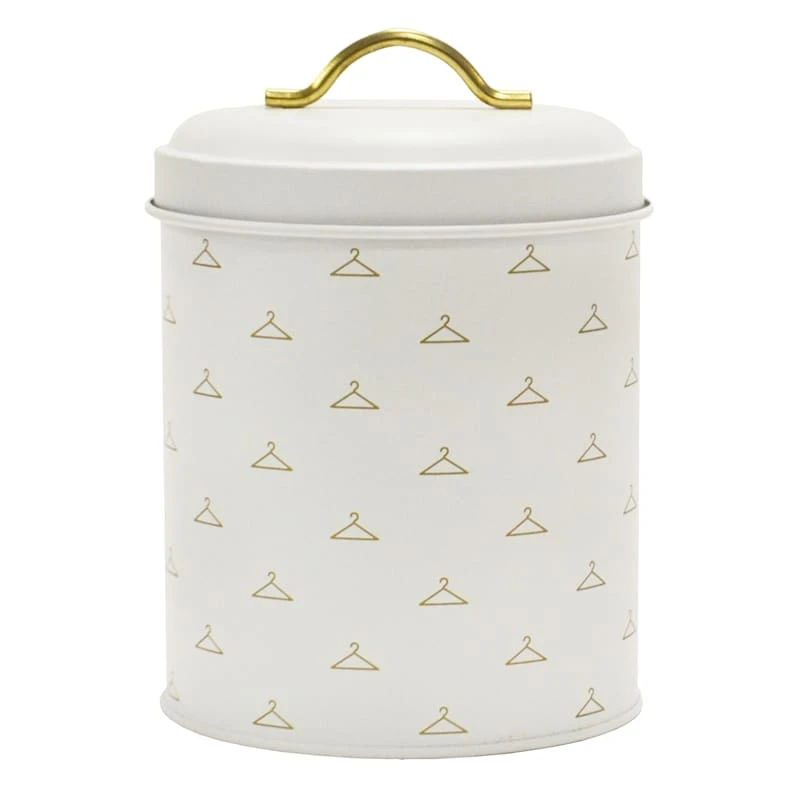 Matisse White & Gold Round Canister, Medium 3 Matisse White & Gold Round Canister, Medium