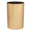 Matte Brass Metal Trash Can, 4.75gal -Cleaning Essentials Sales matte brass metal trash can 4.75gal