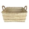 Mendong Water Hyacinth Rectangle Natural Large Basket -Cleaning Essentials Sales mendong water hyacinth rectangle natural large basket