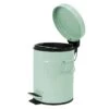 Mint Green Retro Step Trash Bin, 5l -Cleaning Essentials Sales mint green retro step trash bin 5l