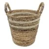 Natural Banana Leaf Round Basket, Small -Cleaning Essentials Sales natural banana leaf round basket small