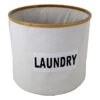 Natural Round Bamboo Fabric Laundry Basket, Large -Cleaning Essentials Sales natural round bamboo fabric laundry basket large