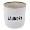 Natural Round Bamboo Fabric Laundry Basket, Small -Cleaning Essentials Sales natural round bamboo fabric laundry basket small