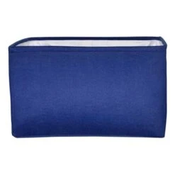 Navy Rectangle Fabric Storage Basket, Medium