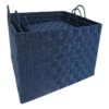 Navy Weave Storage Box, Large -Cleaning Essentials Sales navy weave storage box large