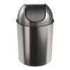 Nickel & Silver Mezzo Trash Can, 2.5gal -Cleaning Essentials Sales nickel silver mezzo trash can 2.5gal