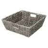 Pe Faux Rattan Shelf Tote Grey -Cleaning Essentials Sales pe faux rattan shelf tote grey
