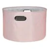 Pearl Blush Pink Round Fabric Storage Basket, Large 1 Pearl Blush Pink Round Fabric Storage Basket, Large -Cleaning Essentials Sales pearl blush pink round fabric storage basket large