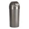 Pewter Venti Trash Can, 16.5gal -Cleaning Essentials Sales pewter venti trash can 16.5gal