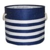 Providence Blue Striped Round Storage Basket, Medium