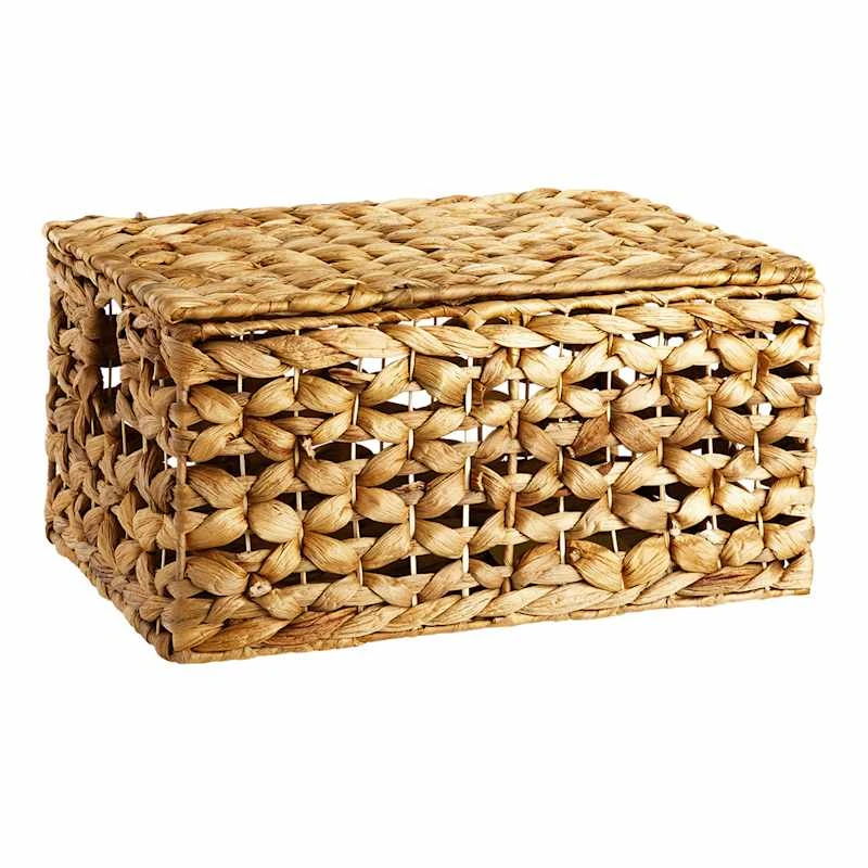 Providence Melia Flower Weave Lidded Storage Trunk, Medium 3 Providence Melia Flower Weave Lidded Storage Trunk, Medium