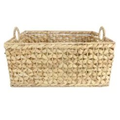 Providence Melia Flower Weave Storage Basket With Handles, Large 8 Providence Melia Flower Weave Storage Basket With Handles, Large -Cleaning Essentials Sales providence melia flower weave storage basket with handles large 2