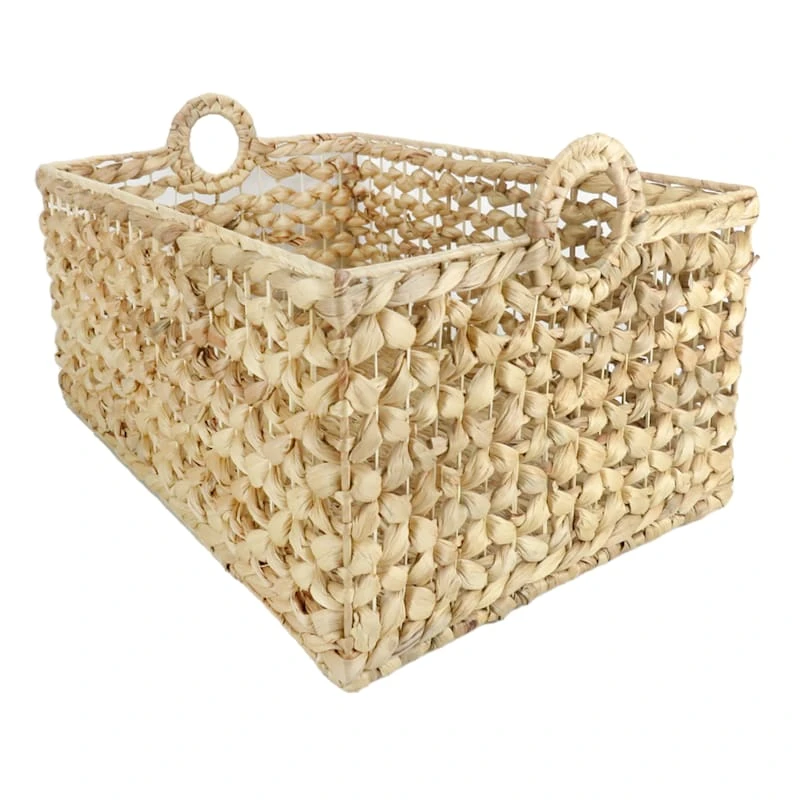 Providence Melia Flower Weave Storage Basket With Handles, Large 3 Providence Melia Flower Weave Storage Basket With Handles, Large