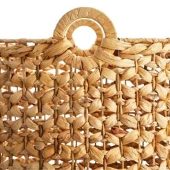 Providence Melia Round Flower Weave Storage Basket, Large -Cleaning Essentials Sales providence melia round flower weave storage basket large 2